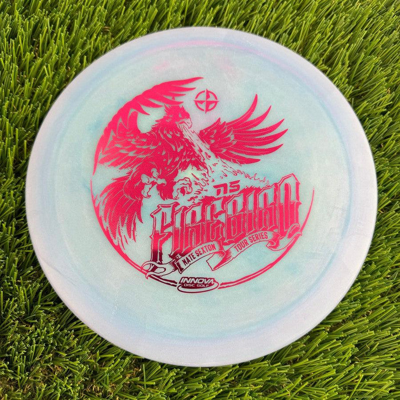 Auction! Innova Champion Glow Color Firebird with Nate Sexton 2022 Tour Series Sexy Bird Stamp - 175g - Solid Blurple