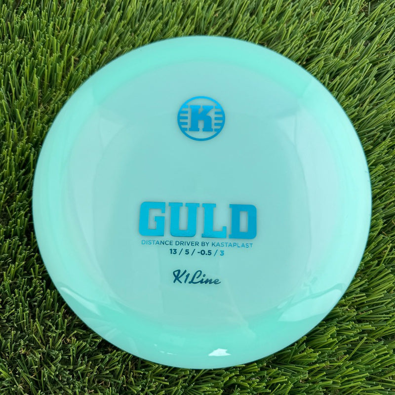 Auction! Kastaplast K1 Guld with First Run Mint Stamp - 171g - Translucent Mint Green