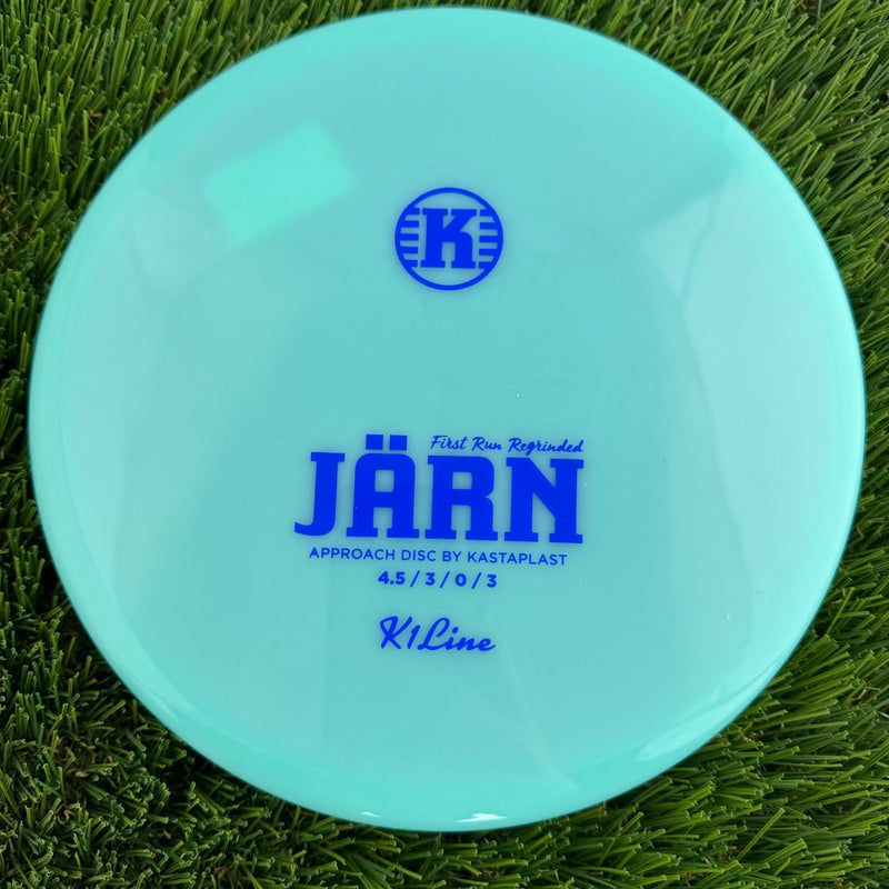 Auction! Kastaplast K1 Jarn with First Run Regrind Mint Stamp - 175g - Translucent Mint Green