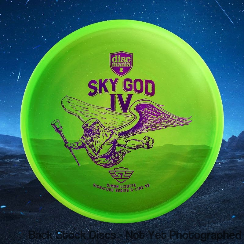 Discmania Italian C-Line P2 New Original with Sky God IV - Simon Lizotte Signature Series Stamp