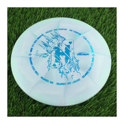 Discraft ESP Swirl Vulture with Hailey King Tour Champion Card Stamp - 174g - Solid Light Blue