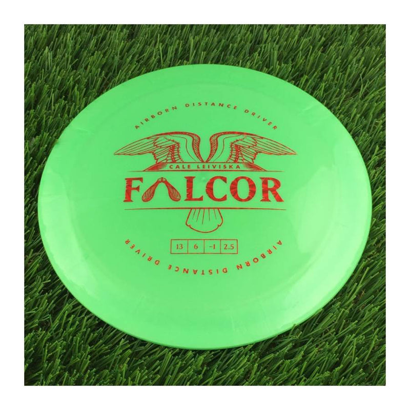 Prodigy 500 D2 Falcor (by Airborn) with Airborn Cale Leiviska Stock Stamp - 173g - Solid Green