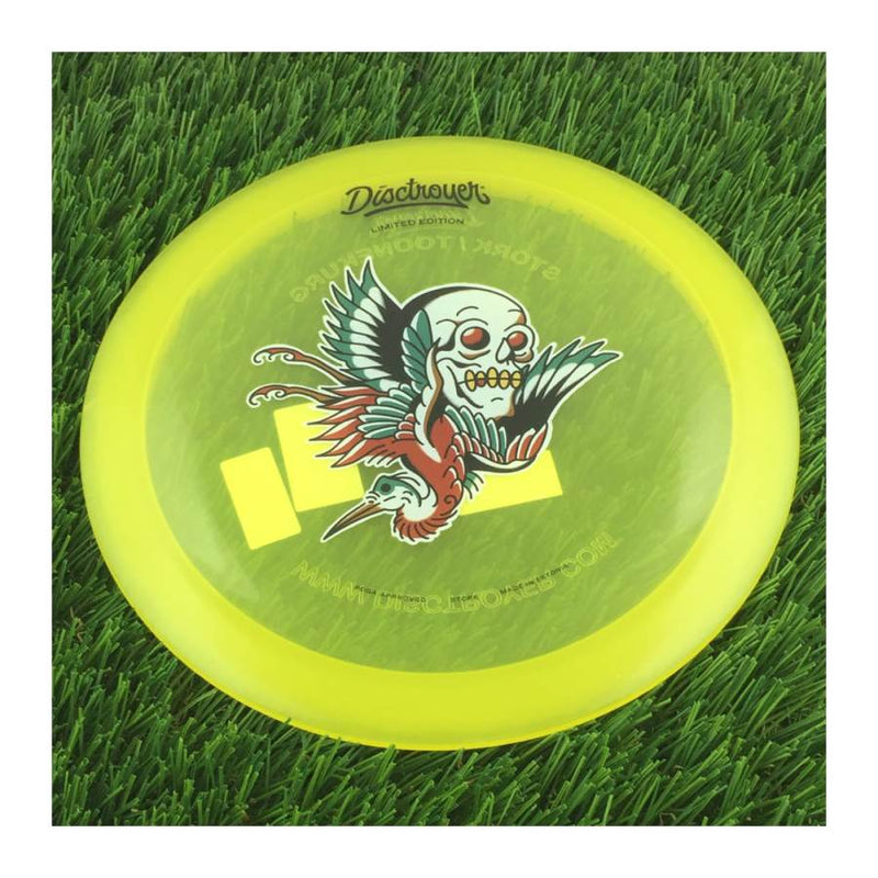 Disctroyer A-Medium Stork / Toonekurg FD-8 with Colored Tattoo - Limited Edition Stamp - 169g - Translucent Yellow