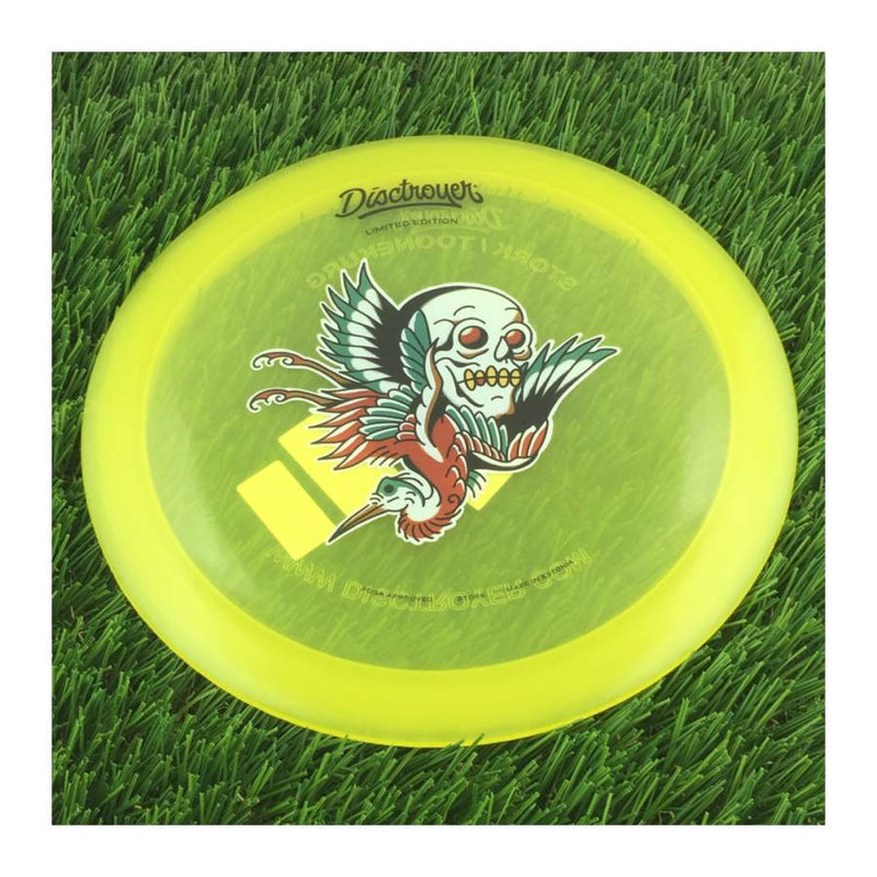 Disctroyer A-Medium Stork / Toonekurg FD-8 with Colored Tattoo - Limited Edition Stamp - 169g - Translucent Yellow