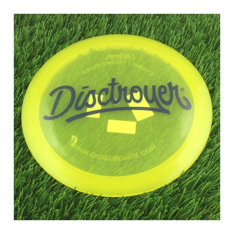 Disctroyer A-Medium Stork / Toonekurg FD-8 with Disctroyer Blue Script Stamp - 169g - Translucent Yellow