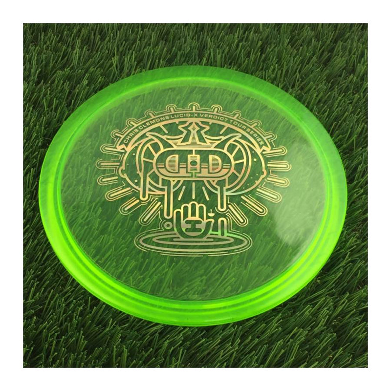 Dynamic Discs Lucid-X Verdict with Chris Clemons Tour Series 2022 Stamp - 174g - Translucent Green