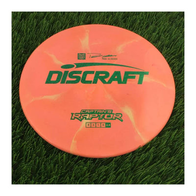 Discraft ESP Swirl Captain's Raptor with Paul Ulibarri Stamp - 174g - Solid Orange