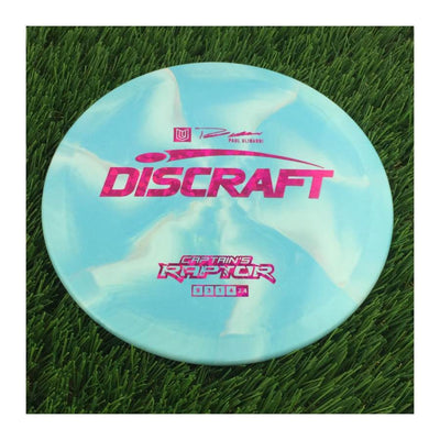 Discraft ESP Swirl Captain's Raptor with Paul Ulibarri Stamp - 174g - Solid Blue