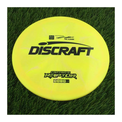 Discraft ESP Swirl Captain's Raptor with Paul Ulibarri Stamp - 172g - Solid Yellow