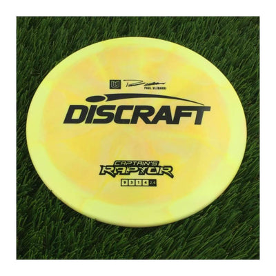 Discraft ESP Swirl Captain's Raptor with Paul Ulibarri Stamp - 172g - Solid Yellow