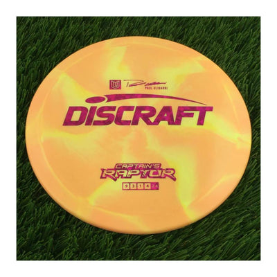 Discraft ESP Swirl Captain's Raptor with Paul Ulibarri Stamp - 174g - Solid Orange