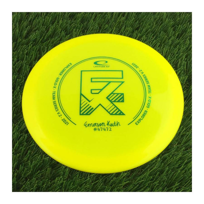 Latitude 64 Gold X-Blend Explorer with Emerson Keith 2021 Team Series Stamp - 171g - Solid Yellow