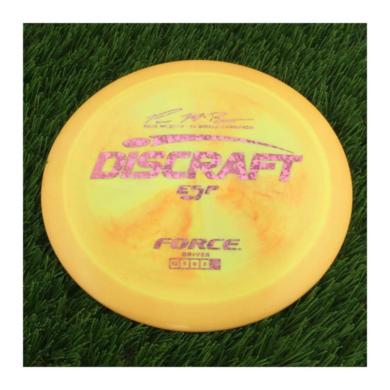 Discraft ESP Force with Paul McBeth - 5x World Champion Signature Stamp - 174g - Solid Orange