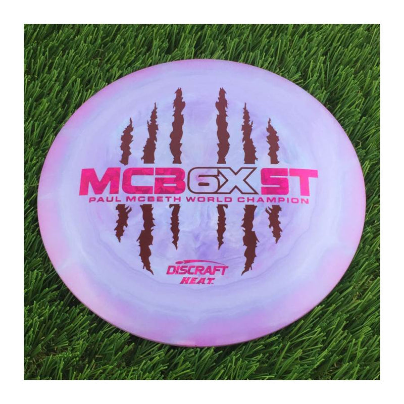 Discraft ESP Swirl Heat with McBeast 6X Claw PM World Champ Stamp - 174g - Solid Purple