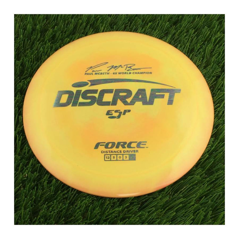 Discraft ESP Force with Paul McBeth - 6x World Champion Signature Stamp - 172g - Solid Orange