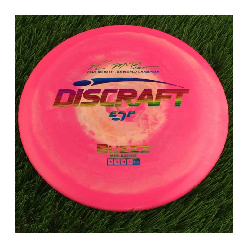 Discraft ESP Buzzz with Paul McBeth - 6x World Champion Signature Stamp - 177g - Solid Bright Pink