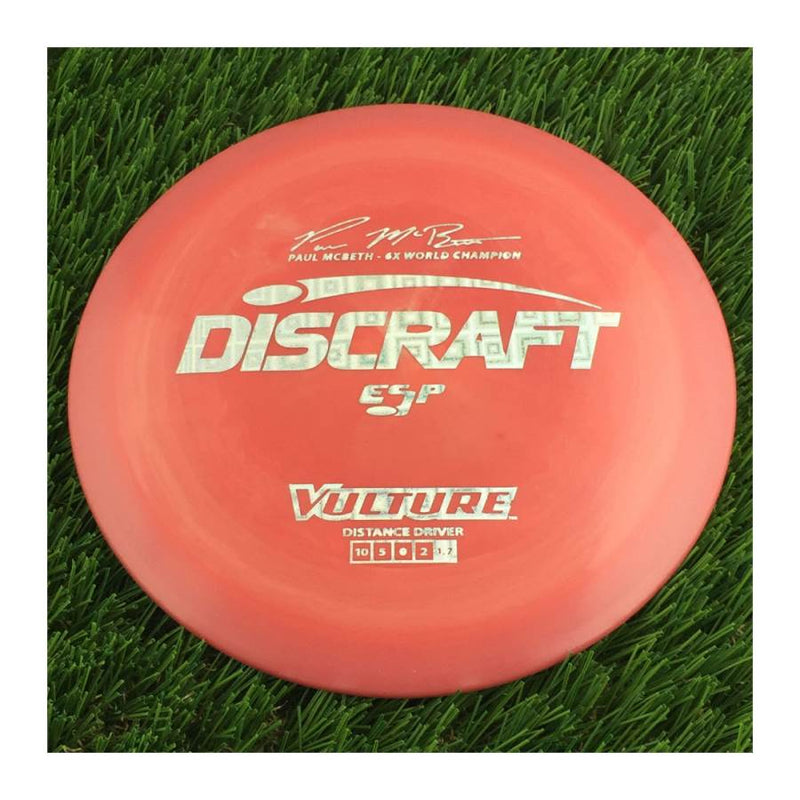 Discraft ESP Vulture with Paul McBeth - 6x World Champion Signature Stamp - 172g - Solid Dark Red