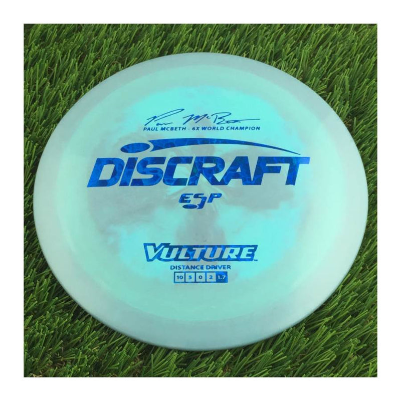 Discraft ESP Vulture with Paul McBeth - 6x World Champion Signature Stamp - 176g - Solid Bluish Grey