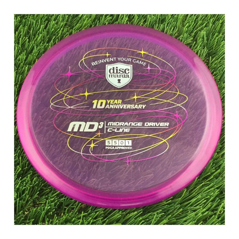 Discmania Italian C-Line MD3 Reinvented with 10 Year Anniversary Revolution Design Stamp - 175g - Translucent Purple