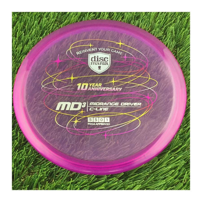 Discmania Italian C-Line MD3 Reinvented with 10 Year Anniversary Revolution Design Stamp - 176g - Translucent Purple