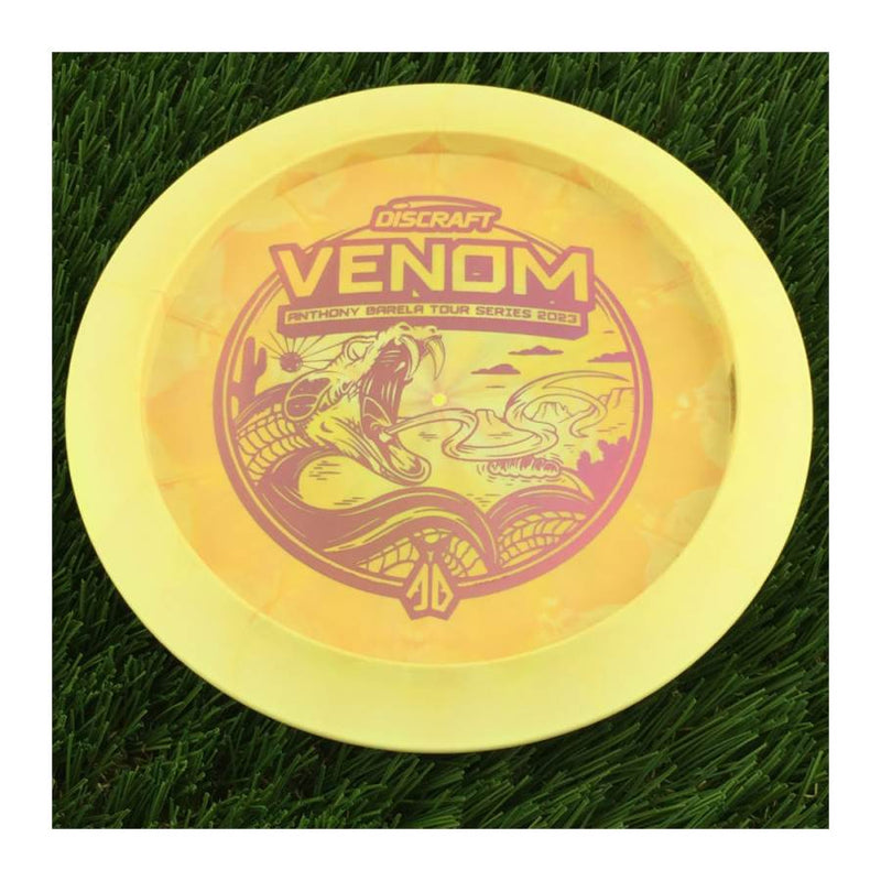 Discraft ESP Swirl Venom with Anthony Barela Tour Series 2023 Stamp - 174g - Solid Yellow