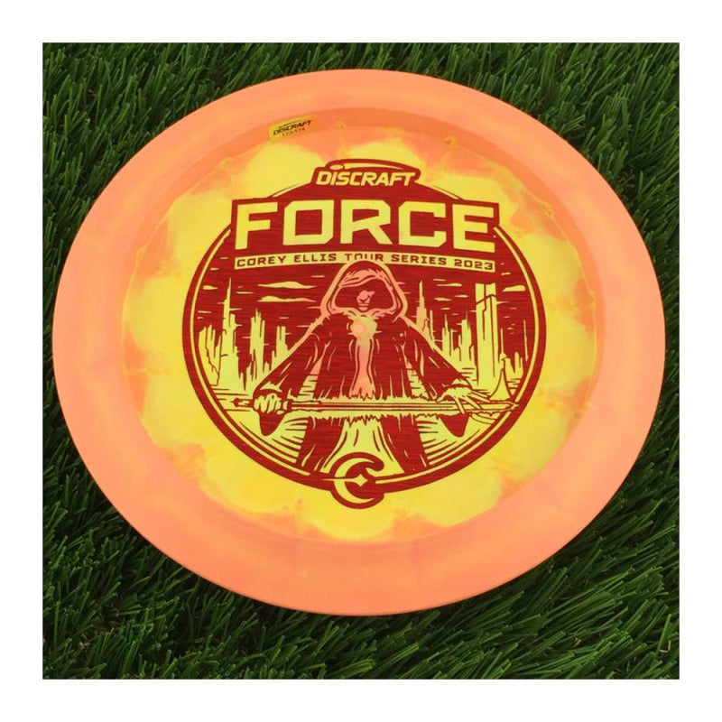 Discraft ESP Swirl Force with Corey Ellis Tour Series 2023 Stamp - 174g - Solid Orange