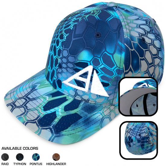 Yupoong / Axiom Pyramid Logo Flex Fit Hat - Kryptek Camo