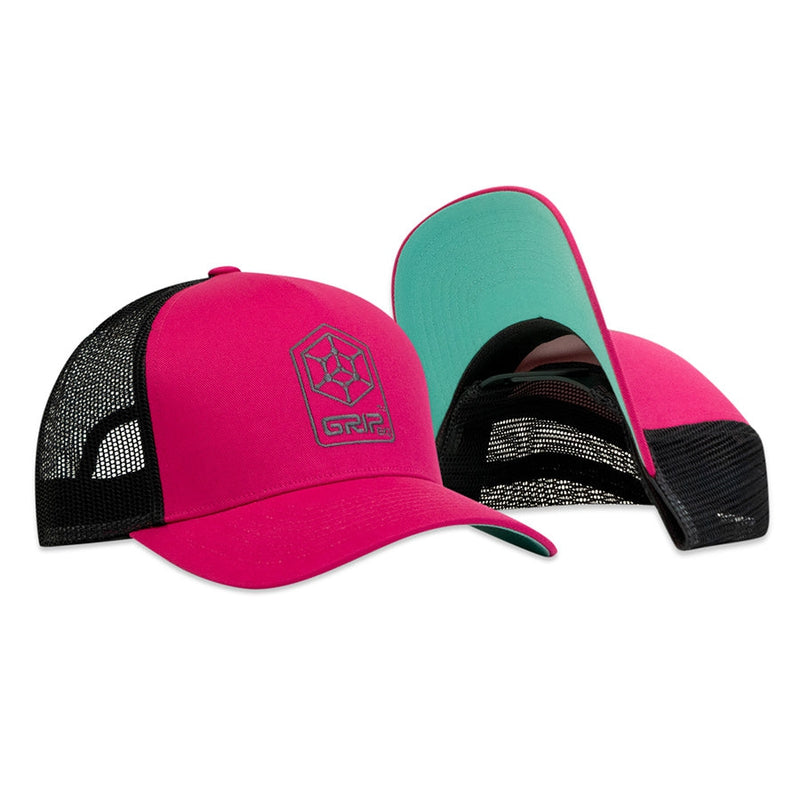 Hex Shield Snap Back Trucker Hat - Curved Bill