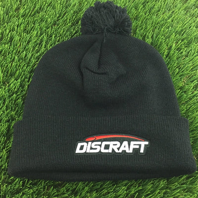 Embroidered Logo Cuff Pom Beanie